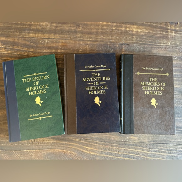 Faux Leather Bound - 3 Sherlock Holmes Books - Picture 2 of 3
